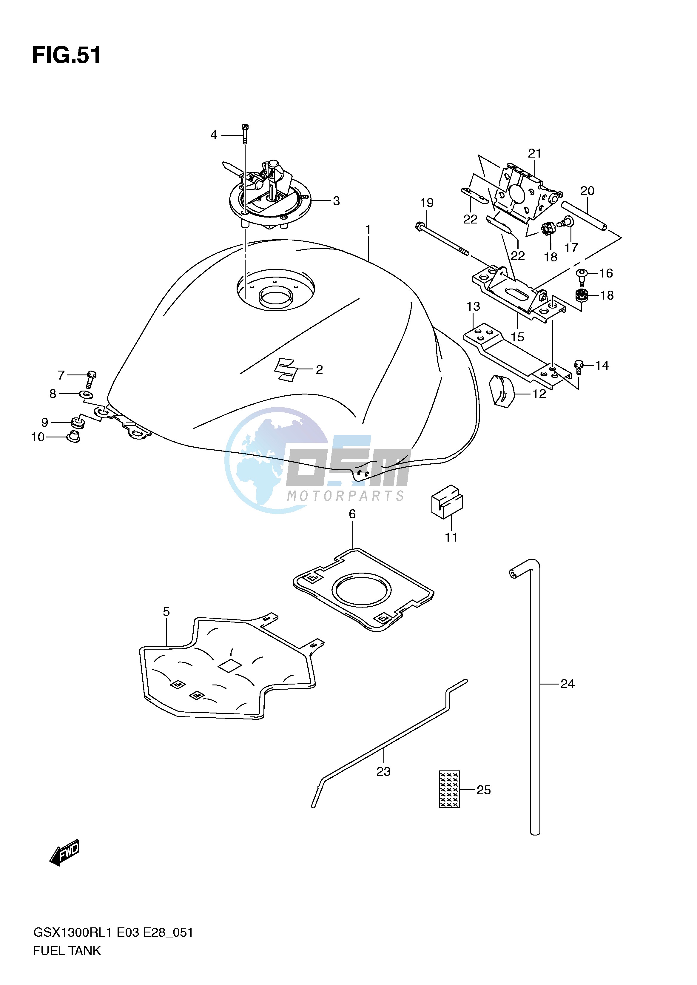 FUEL TANK (GSX1300RL1 E33)