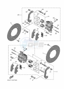 YXE850EN YX85EPAN (BANP) drawing FRONT BRAKE CALIPER