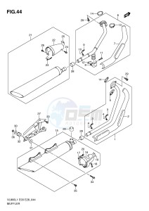 VL800 (E3-E28) VOLUSIA drawing MUFFLER (VL800TL1 E28)