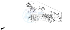 SZX50X X8R-X drawing FRONT BRAKE CALIPER