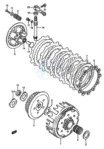 RM125 (G-H-J) drawing CLUTCH