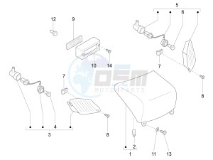 LX 125 4T ie E3 drawing Tail light - Turn signal lamps