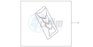 CBR1000RR9 UK - (E / MKH TRI) drawing TANK PAD HRC LOGO