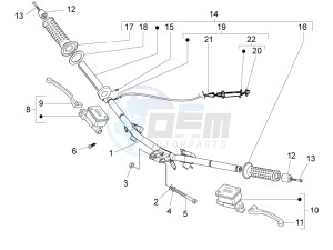 NRG 50 power Pure jet drawing Handlebars - Master cilinder