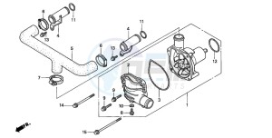 GL1500C VALKYRIE drawing WATER PUMP