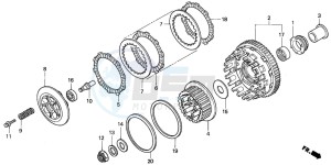 CBR900RR FIRE BLADE drawing CLUTCH