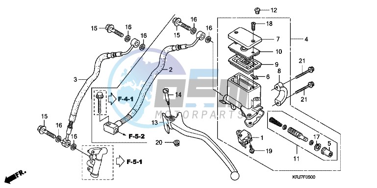 RR. BRAKE MASTER CYLINDER