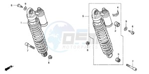 CB1300A CB1300SUPER FOUR drawing REAR CUSHION