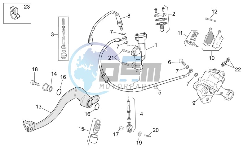 Rear brake system