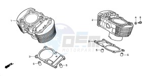 VT750DC SHADOW drawing CYLINDER