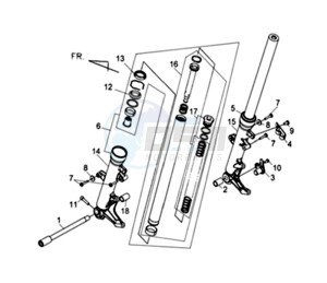 MAXSYM 400 EFI ABS drawing FRONT FORK CPL