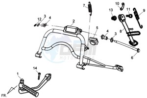 SYMPHONY 125 SR drawing CENTRAL STAND -SIDE STAND- KICKSTARTER PEDAL