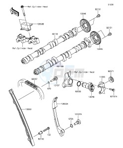 Z1000SX_ABS ZX1000MFF FR GB XX (EU ME A(FRICA) drawing Camshaft(s)/Tensioner