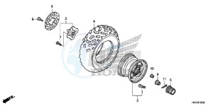 TRX500FM2F TRX500FM U drawing FRONT WHEEL