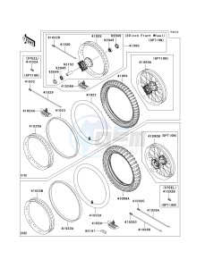 KX 450 D (KX450F) (F8F) D8F drawing WHEELS_TIRES