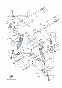 YFZ450R (BW2P) drawing FRONT SUSPENSION & WHEEL