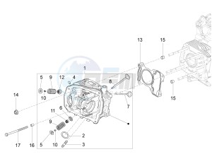 GTS 125 4T 3V ie Super (APAC) (RK, VT) drawing Head unit - Valve