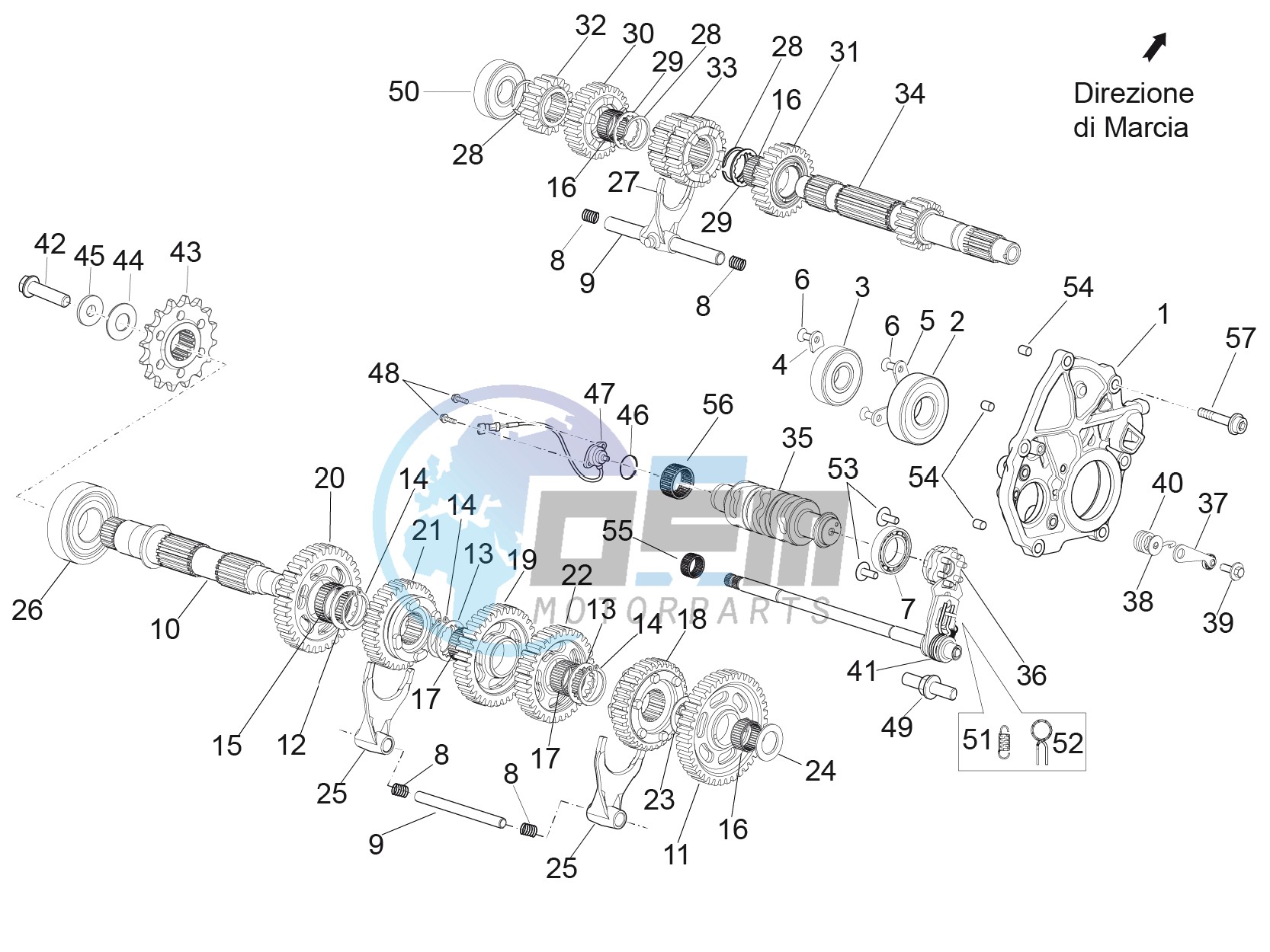 Gear box - Gear assembly