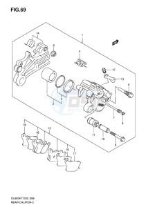 DL650 ABS V-STROM EU-UK drawing REAR CALIPER (ABS)