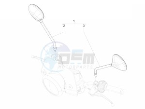 LXV 150 4T 3V E3 (APAC) (CN, RI, VT) drawing Driving mirror/s