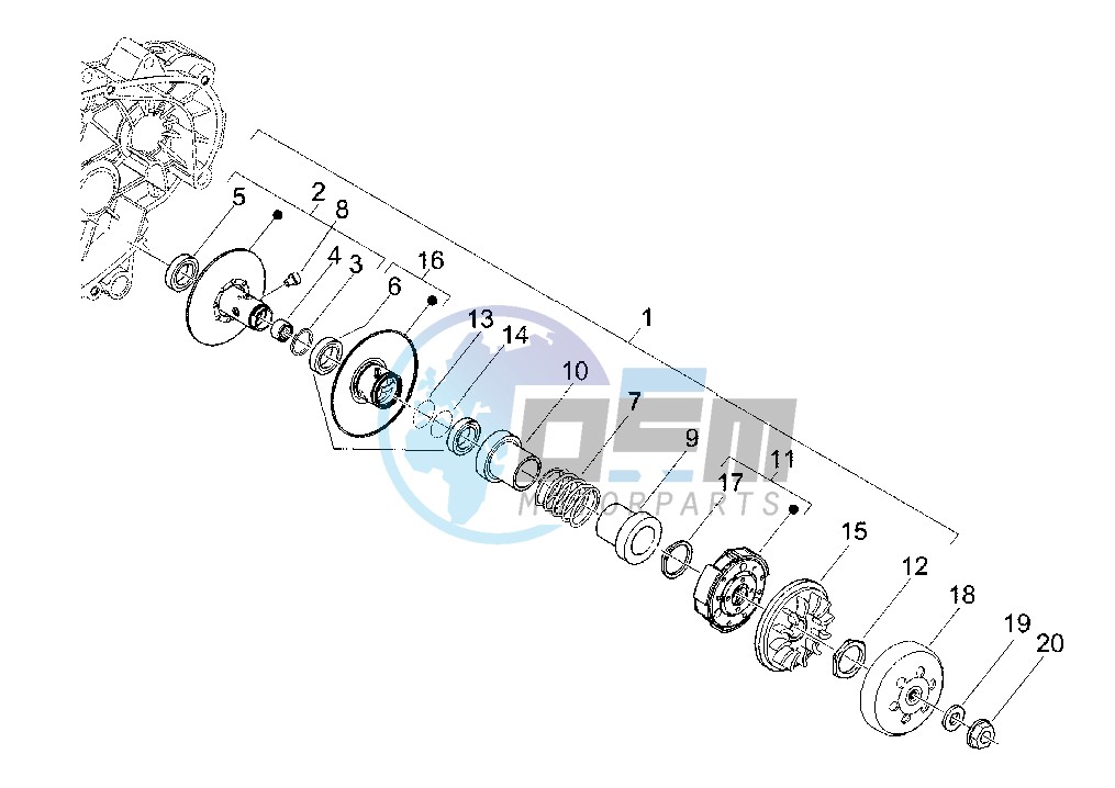 Driven pulley