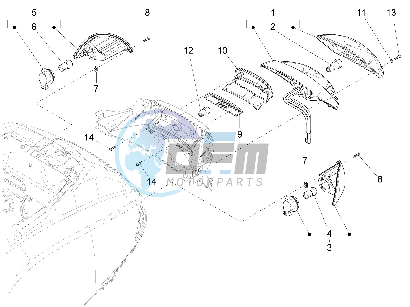 Rear headlamps - Turn signal lamps