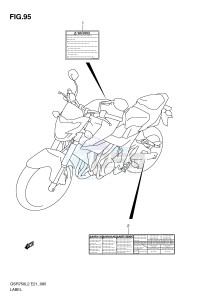 GSR750 (E21) drawing LABEL (GSR750UEL2 E21)