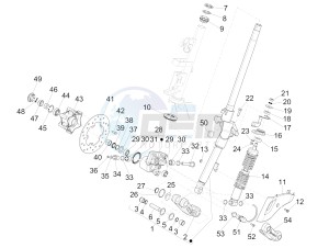 PRIMAVERA 150 4T 3V IE NOABS E3 (NAFTA) drawing Fork/steering tube - Steering bearing unit