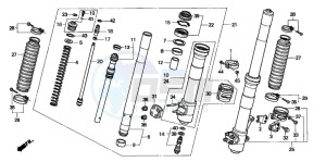 XR400R drawing FRONT FORK