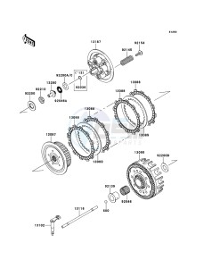 KX250F KX250ZEF EU drawing Clutch