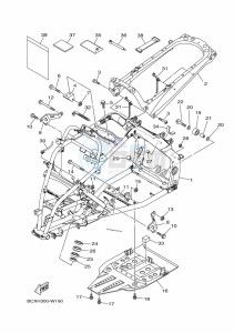 YFM700R (BCXR) drawing FRAME