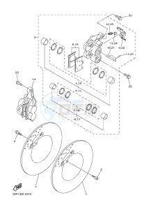 FZ8-N 800 FZ8 (NAKED) (39PT) drawing FRONT BRAKE CALIPER