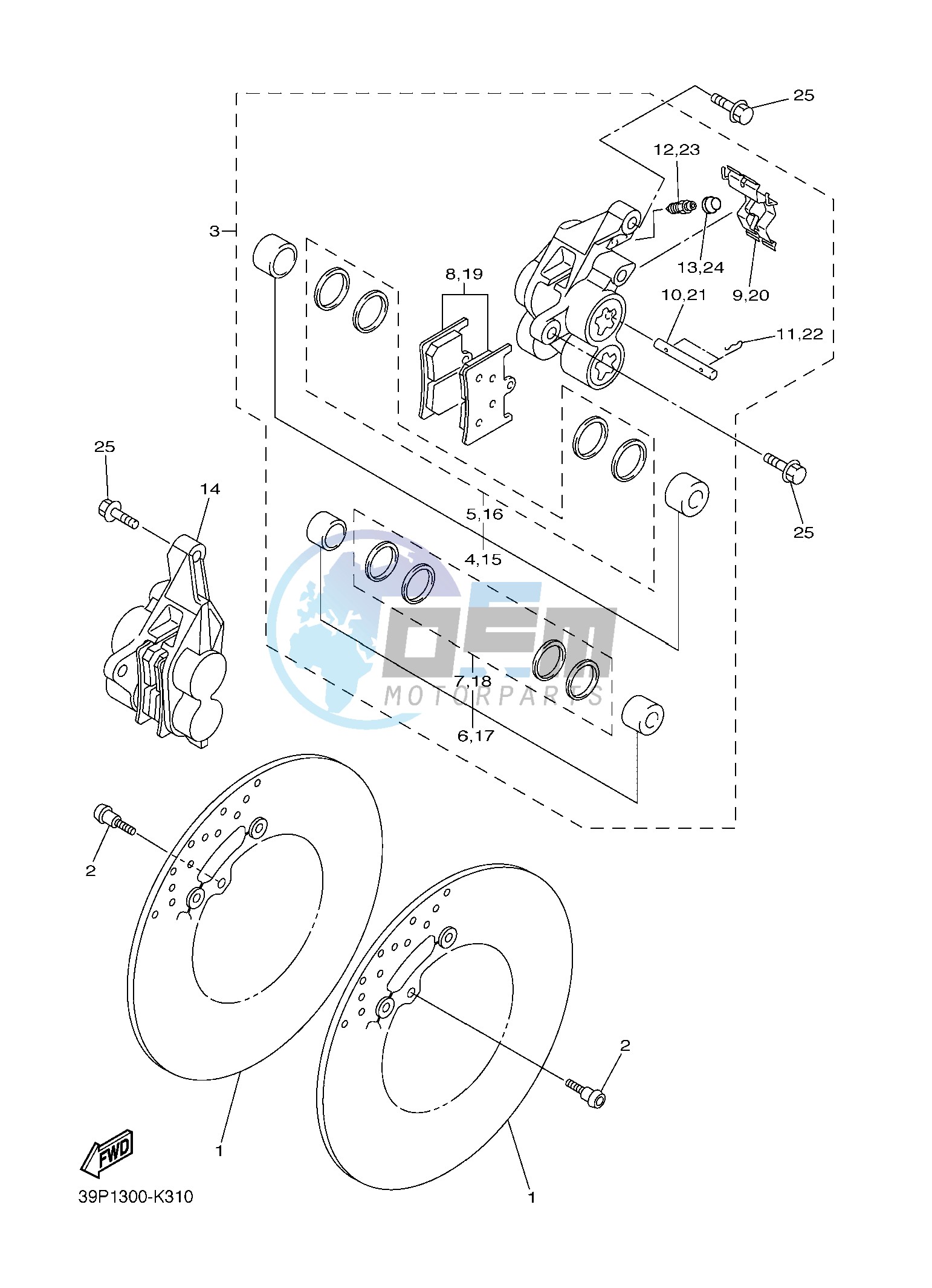 FRONT BRAKE CALIPER