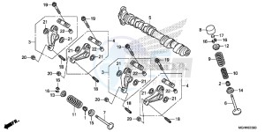 VFR1200XDH 2ED - (2ED) drawing CAMSHAFT/ VALVE (FRONT)