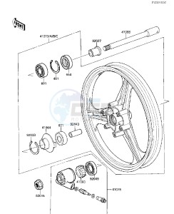 EX 500 A [EX500] (A1-A3) [EX500] drawing FRONT WHEEL