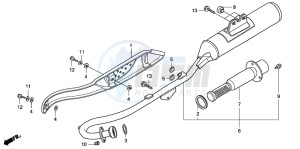 CRF80F 100 drawing EXHAUST MUFFLER