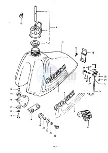 RM125 (N-T) drawing FUEL TANK