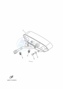 YFM700FWAD GRIZZLY 700 EPS (BDE4) drawing TAILLIGHT