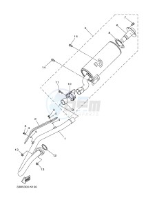 YFM250R RAPTOR 250 (33B7) drawing EXHAUST