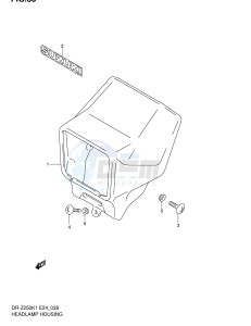 DR-Z250 (E24) drawing HEADLAMP COVER (MODEL K1)