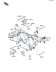 KZ 550 D [GPZ] (D1) [GPZ] drawing FRAME FITTINGS