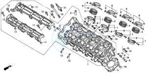 CBR900RR FIRE BLADE drawing CYLINDER HEAD