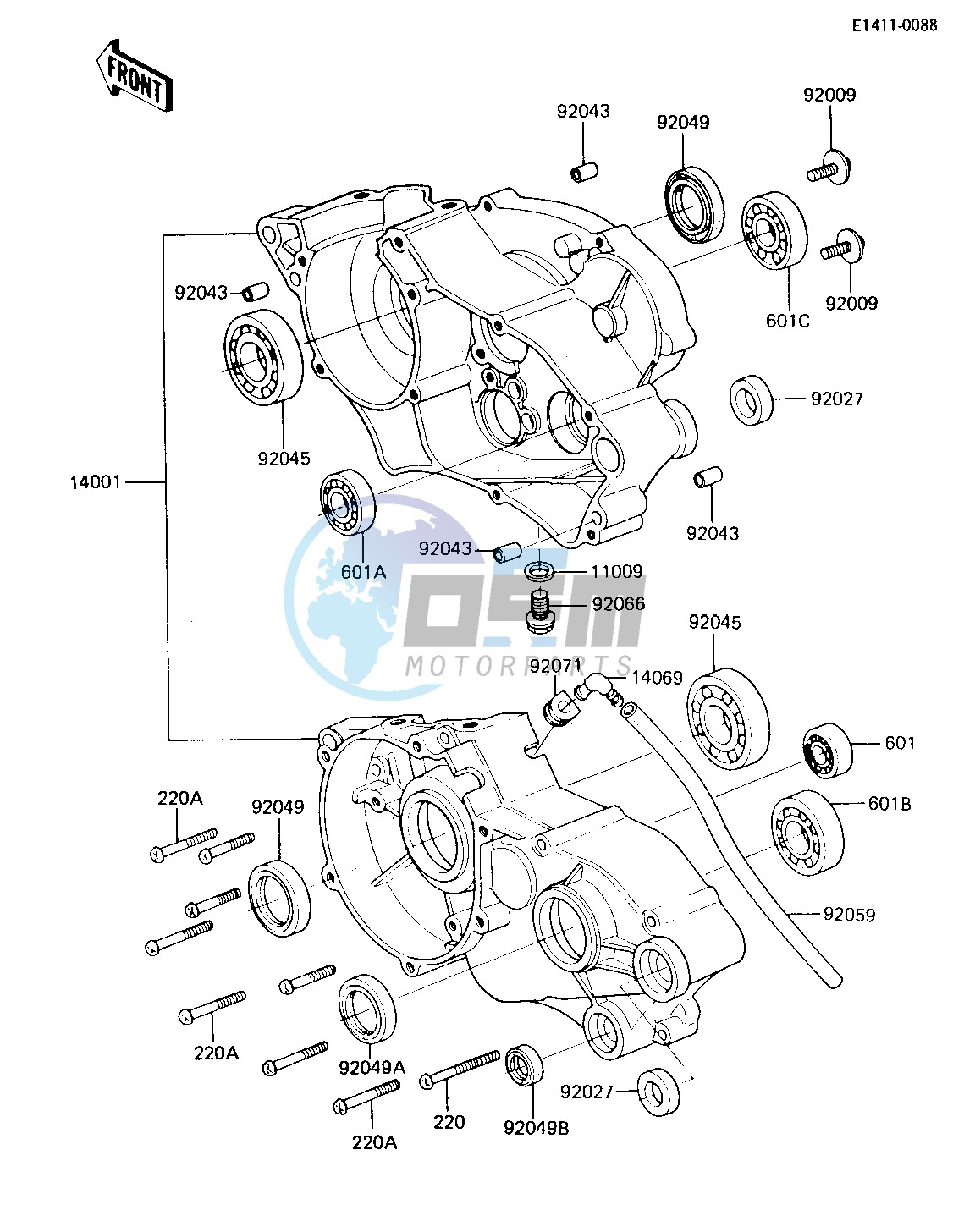 CRANKCASE -- 84 KX80-E2- -