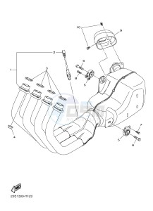 XJ6N 600 XJ6-N (NAKED) (20SV) drawing EXHAUST