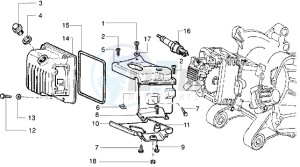 ET4 125 drawing Cylinder head cover