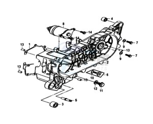 JET 4 50cc (L8) EU EURO4 drawing CRANKCASE COVER LINKS