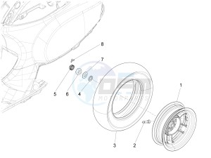 LX 125 4T 3V IE NOABS E3 (APAC) drawing Rear wheel