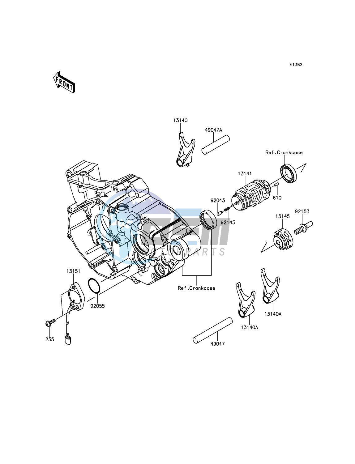 Gear Change Drum/Shift Fork(s)