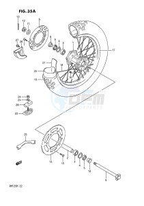 RM125 (E2) drawing REAR WHEEL (MODEL L M)