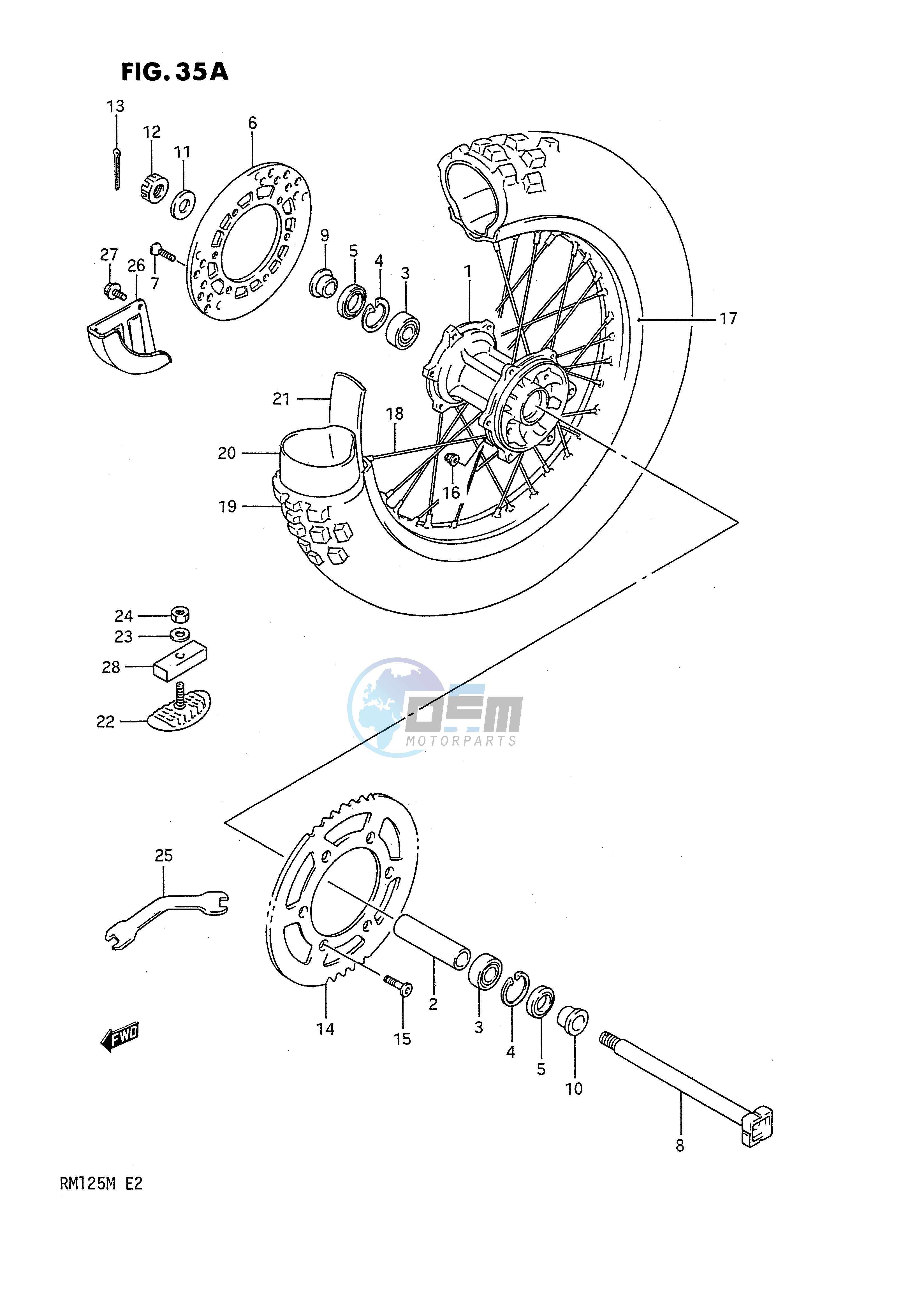 REAR WHEEL (MODEL L M)